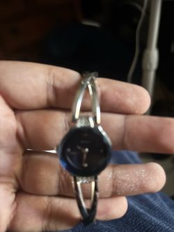 Silver watch and silver bracelet