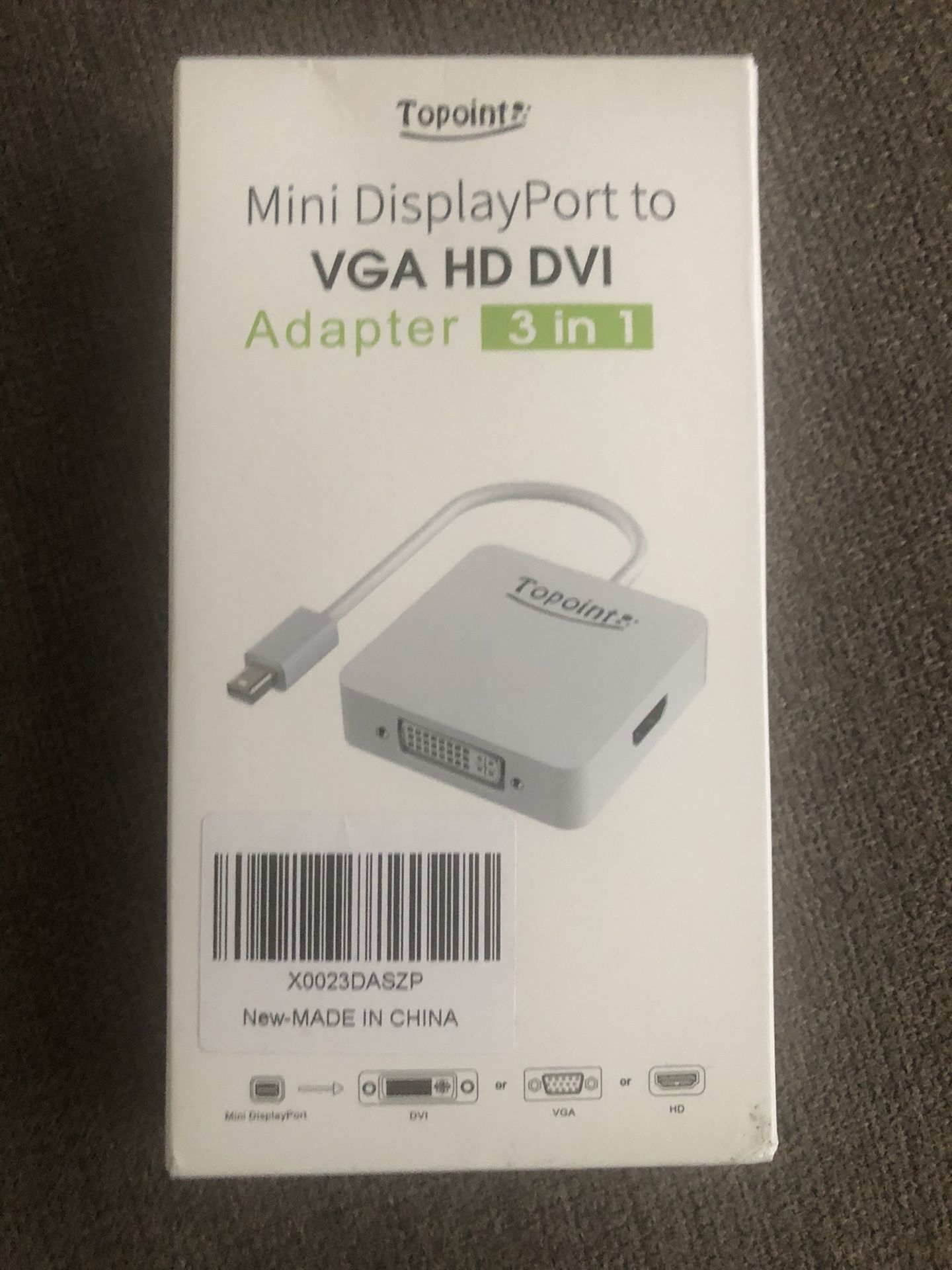 Mini DisplayPort to VGA HD DVI