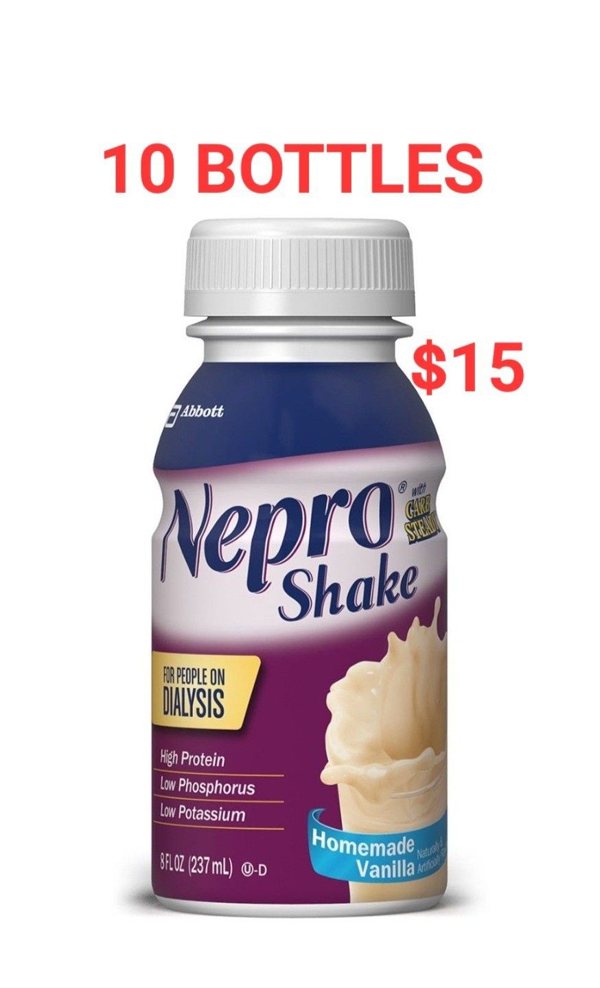 10 Bottles for $15
Exp. 06/25 Nepro Shake