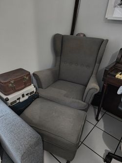 Arms Chair And Ottoman 