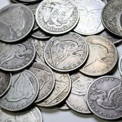 US 90% Seated Liberty Half Silver Coins Dollar Lot-  ASW 12.297 Oz - Read Description 