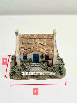 An Irish Home Miniature Cottage Figurine. $15 each. Set of two for sale