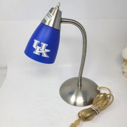 Kentucky Wildcats UK Gooseneck Desk Lamp Frosted Blue Shade NCAA Dorm Room