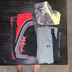 Under Armour, Nike, Quiksilver Boys Shorts Pants Size 5 and 6
