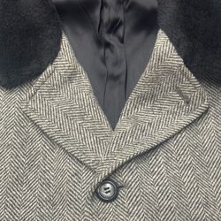 Sibley’s Vintage Wool coat men’s herringbone gray