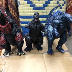 Jumbo Godzilla set of 3 figures