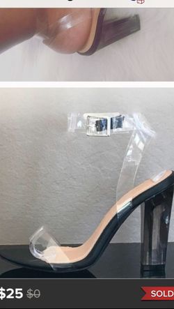 Chase + Chloe transparent heels 7.5