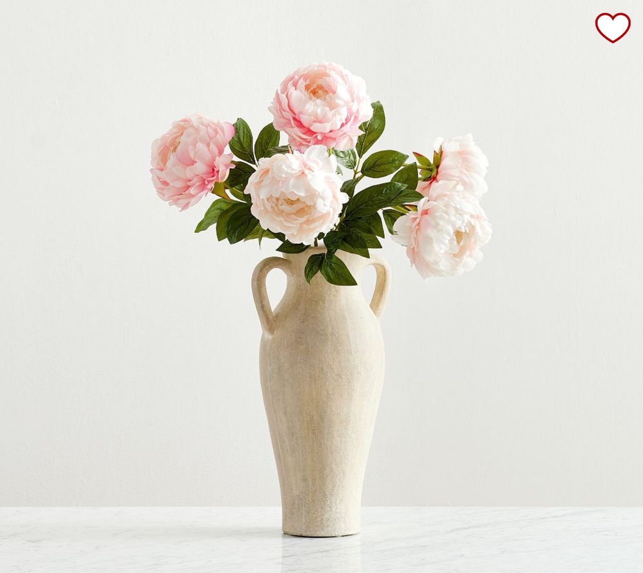 Pottery Barn  Faux Long Stem Peony Bundle - 2 Bundle