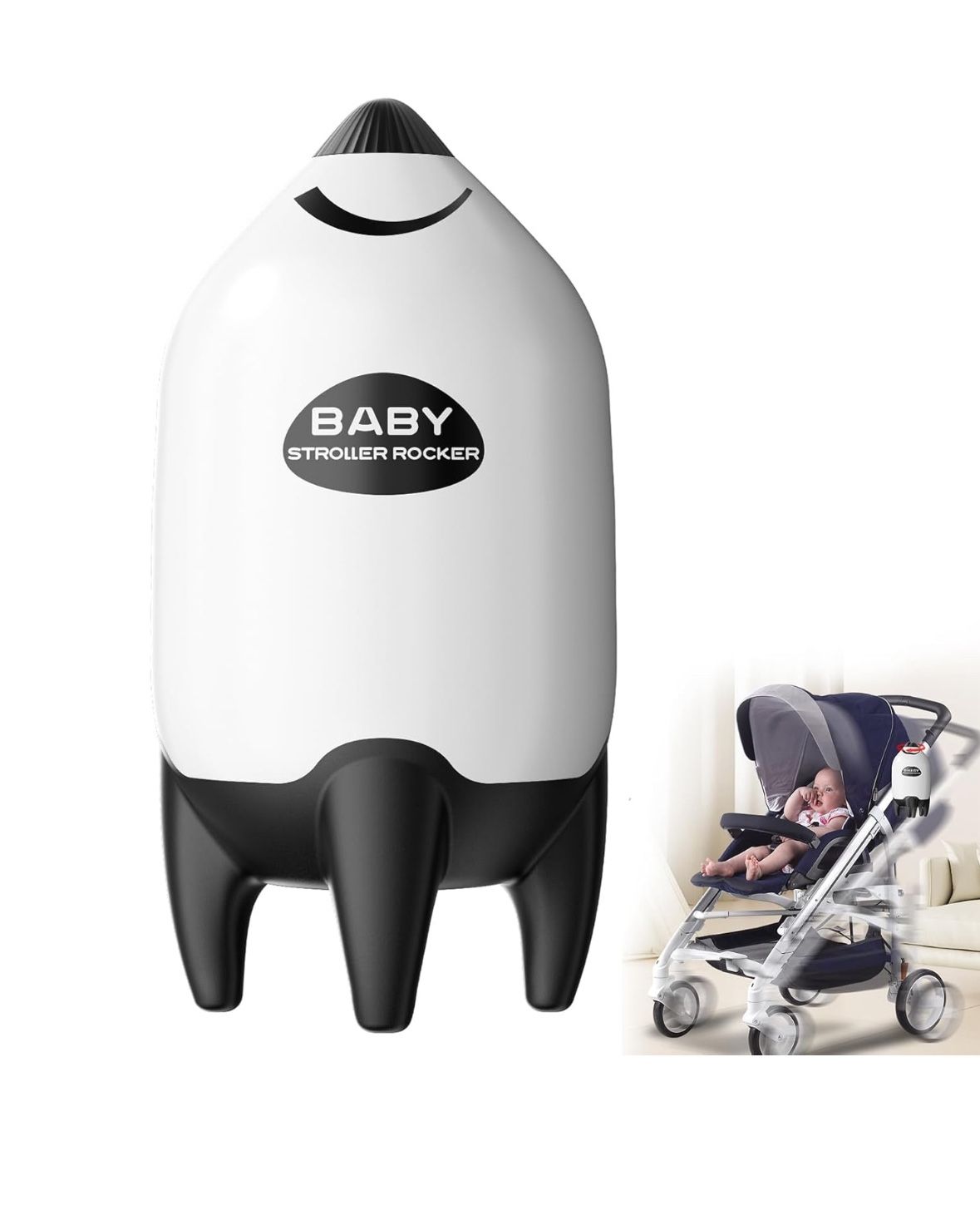 QNHMPW Baby Rocker, Portable Baby Bouncer Gently Rocks Any