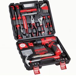 Tool Set - 8V Cordless Drill Set, 132 Piece 