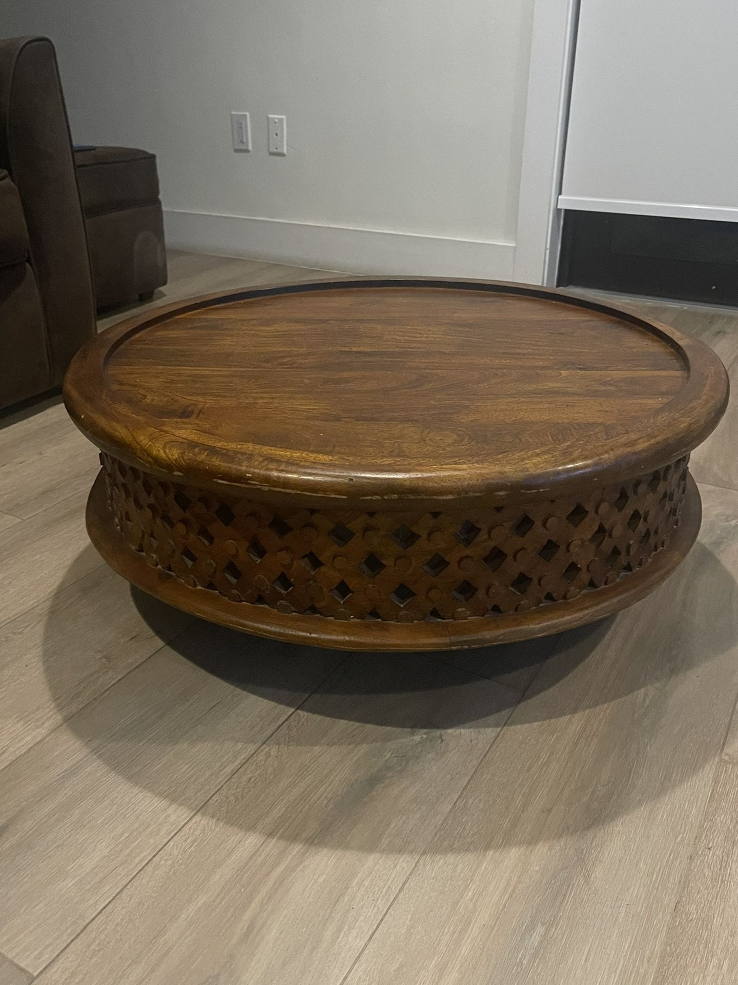 West Elm Hand Carved Coffee Table