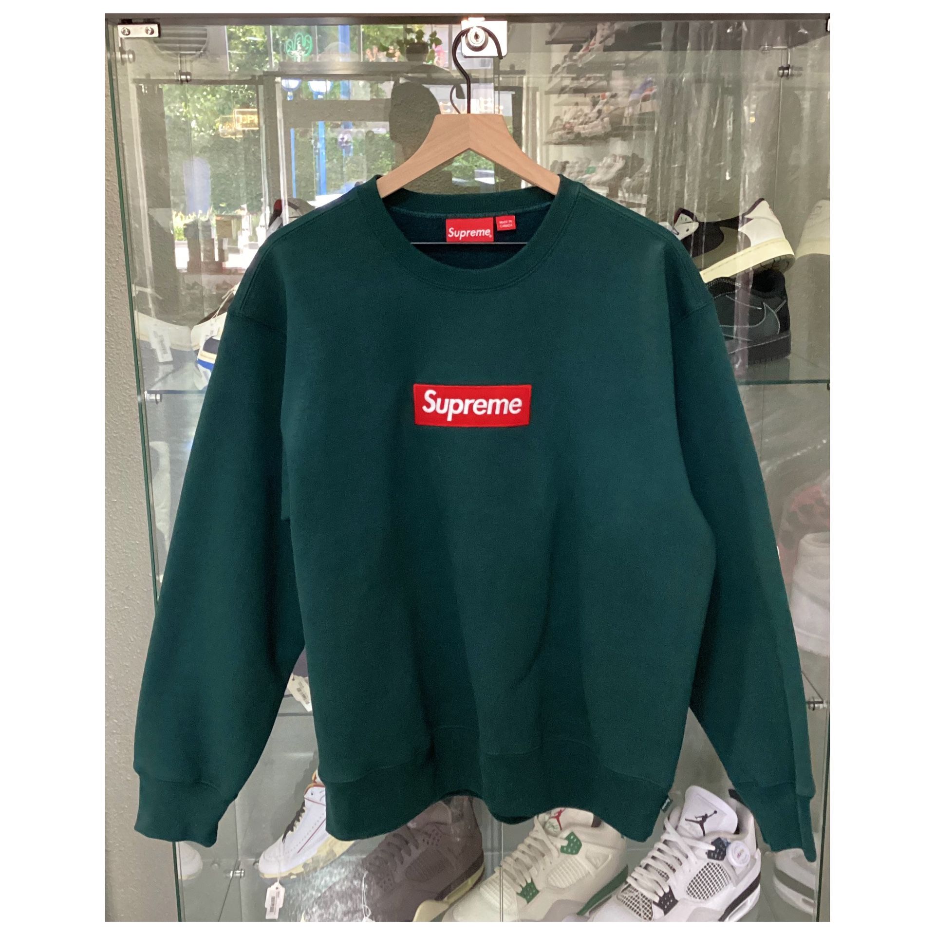 SUPREME CREWNECK BOX LOGO FW22 - GREEN (MEDIUM)