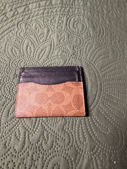 Coach Signature Card Holder Wallet
