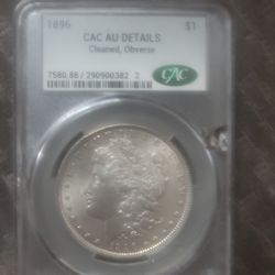 1896 Morgan Graded Cac AU Details