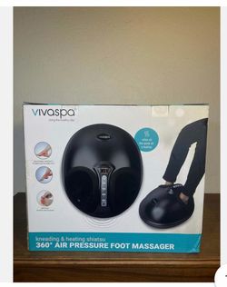 Vivaspa 360° Air Compression Shiatsu Kneading Heated Foot Massager Black
