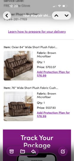 Two brown reclining furniture