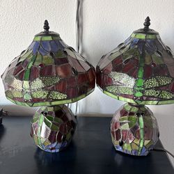 Set of two vintage/victorian lamps.