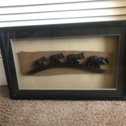 Real Wood Marching Elephants Wall Decoration