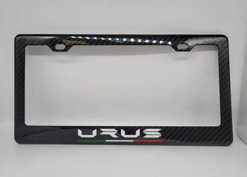 BRAND NEW LAMBORGHINI URUS 100% Real Carbon Fiber License Plate Frame Tag Cover Original 3K