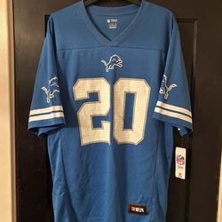 Detroit Lions Barry Sanders #20 honalulu blue NFL team apparel sizes large & XL available