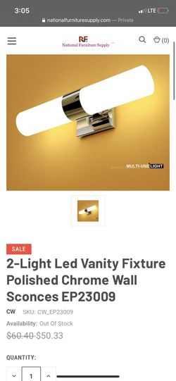 2 light LED Fixture