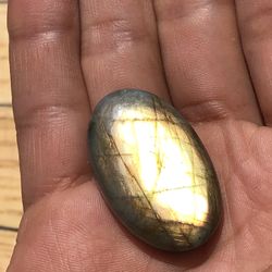 Gold Flash Labradorite 55 Carat Cabochon 