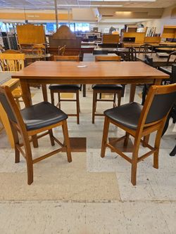 Bar Height Dining Table with 4 Chairs