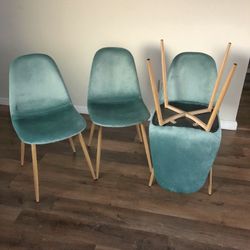 Modern Velvet Dining Chair Set