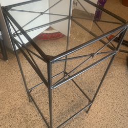 Decorative Side Table With Glass Top