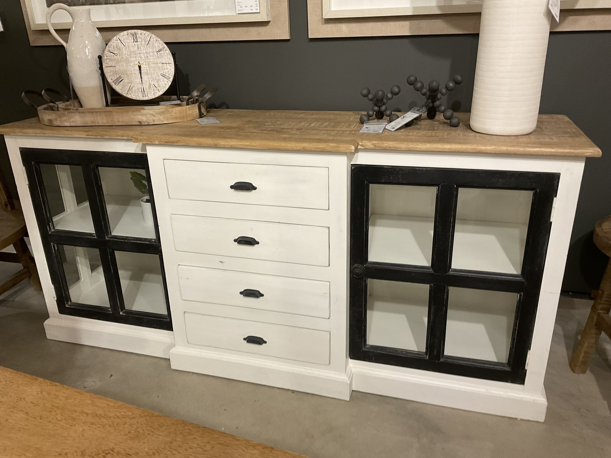 Bourchier White Sideboard with Drawers Mercana