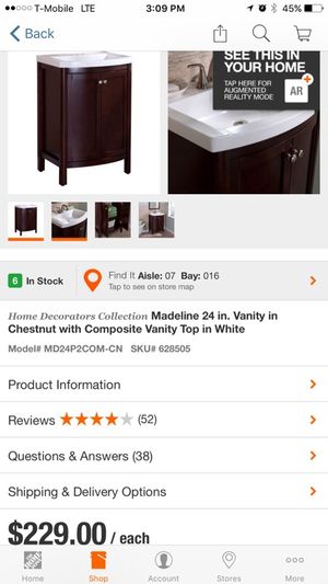 Home Decorators 24 Vanity Madeline Collection Brand New I Have 2