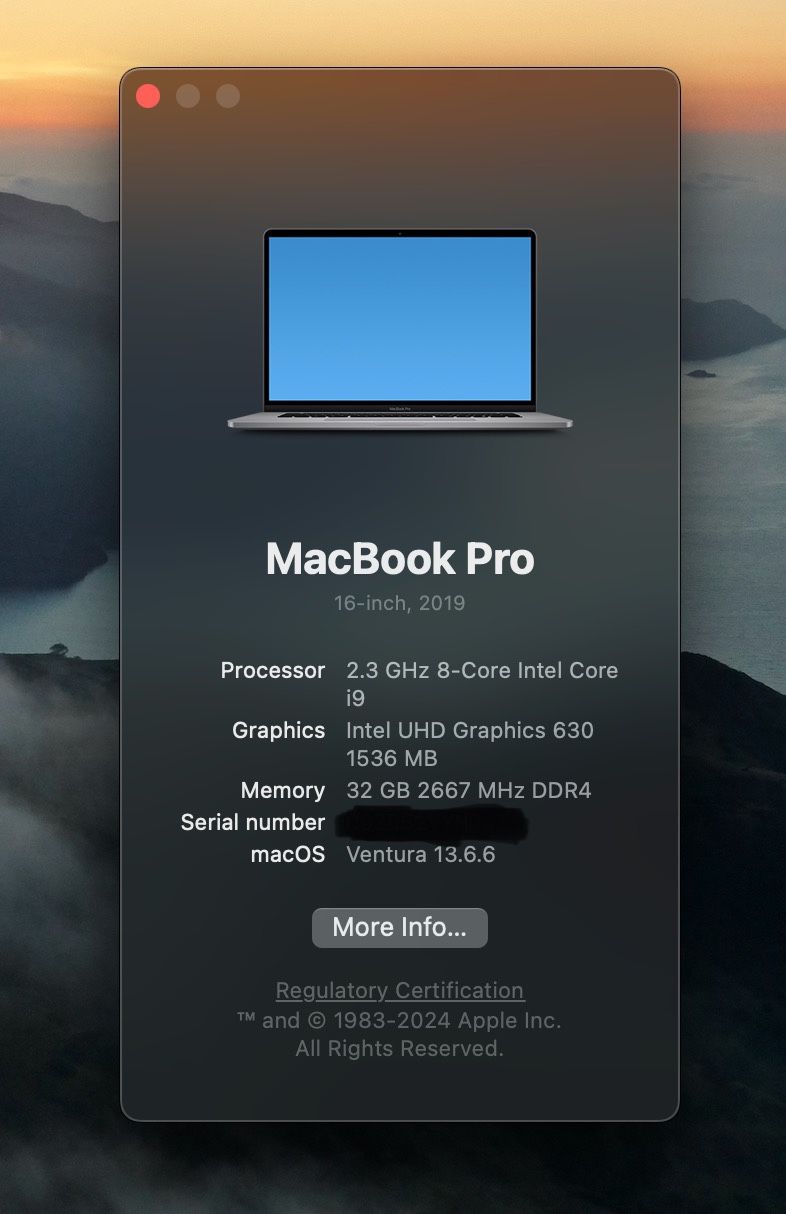 2019 16 Inch Space Gray Mac Book Pro 1TB SSD 32GB RAM TOUCH BAR