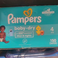 New Baby Diapers Pampers SIZE 4-150 COUNT 
