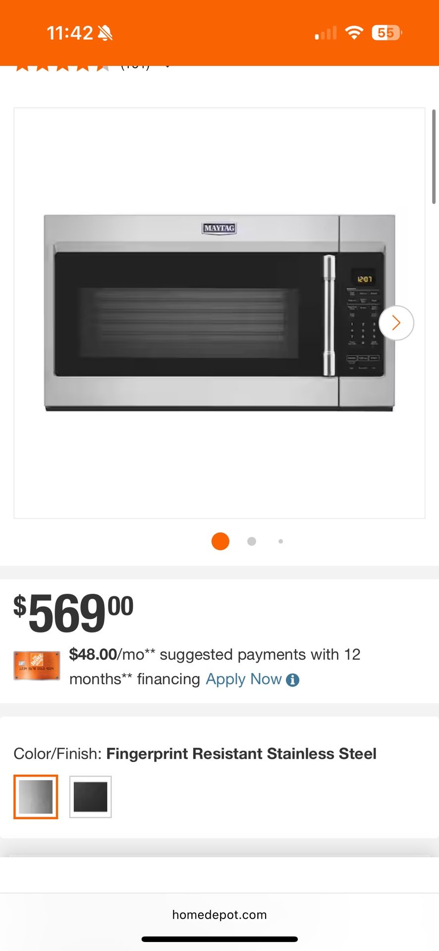 Maytag Microwave - Over Range