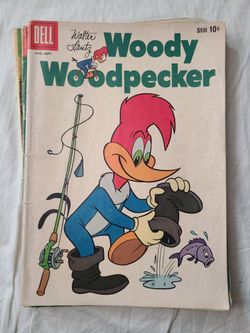 Woody Woodpecker 56 Dell Comics 1959 Fishing Pole Boots