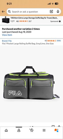 30”Fila Rolling Duffel Bag