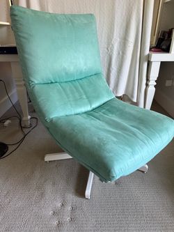 Suede Swivel Lounge Chair