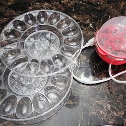 Egg Cooker And  2 Deviled Egg Holders