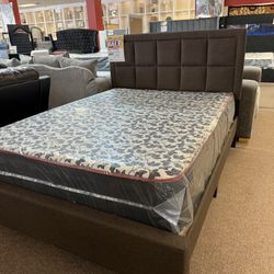 B085…. Queen Bed And Matress 