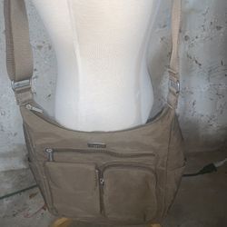 Baggalini Brown Multi-Pocket Crossbody 