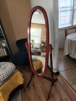 Full Length Standing Wood Mirror