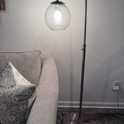 Glass Globe Floor Lamp (4 Ft 10 Tall)