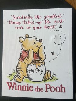 Beautiful painting and embroidery Winnie the Pooh