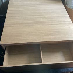 Wooden coffee table with drawers on each side brand new