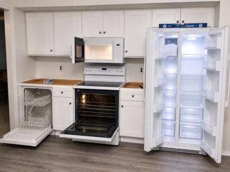 White Kitchen Appliance Set – 4 Pieces