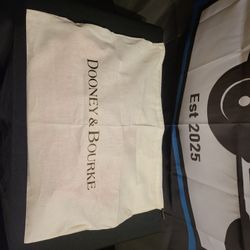 Dooney & Bourke Patent Leather Darcy Satchel in orange with natural leather trim.