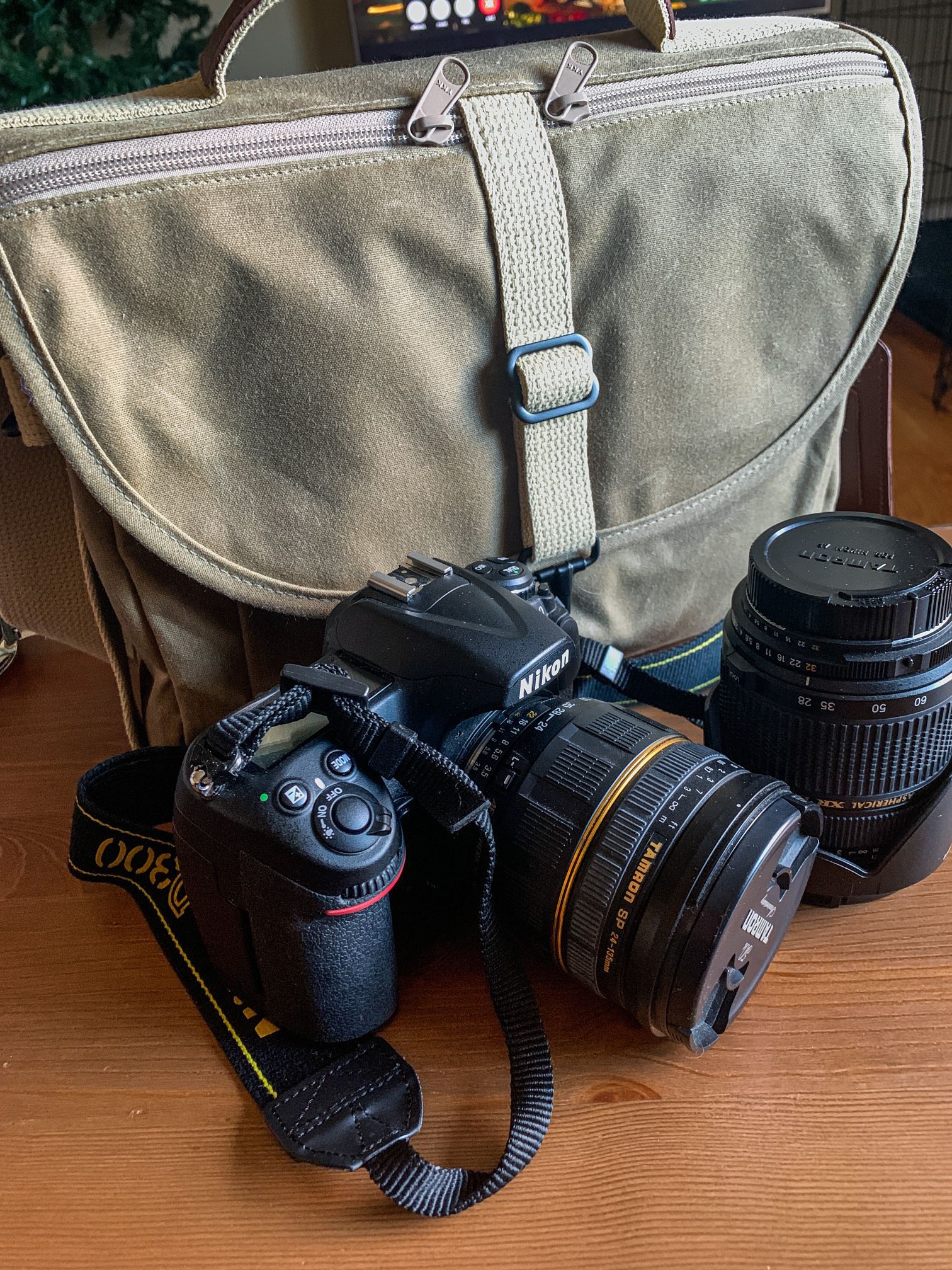 Nikon D300 W/ Two Tamron Lenses And Domke Bag