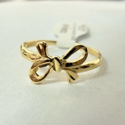 14K Gold Bow Ring