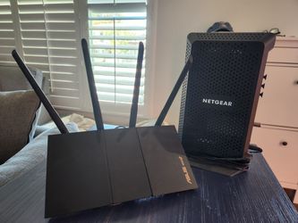 Netgear Nighthawk CM1200 Modem + Asus RT-AX1800S Router Combo
