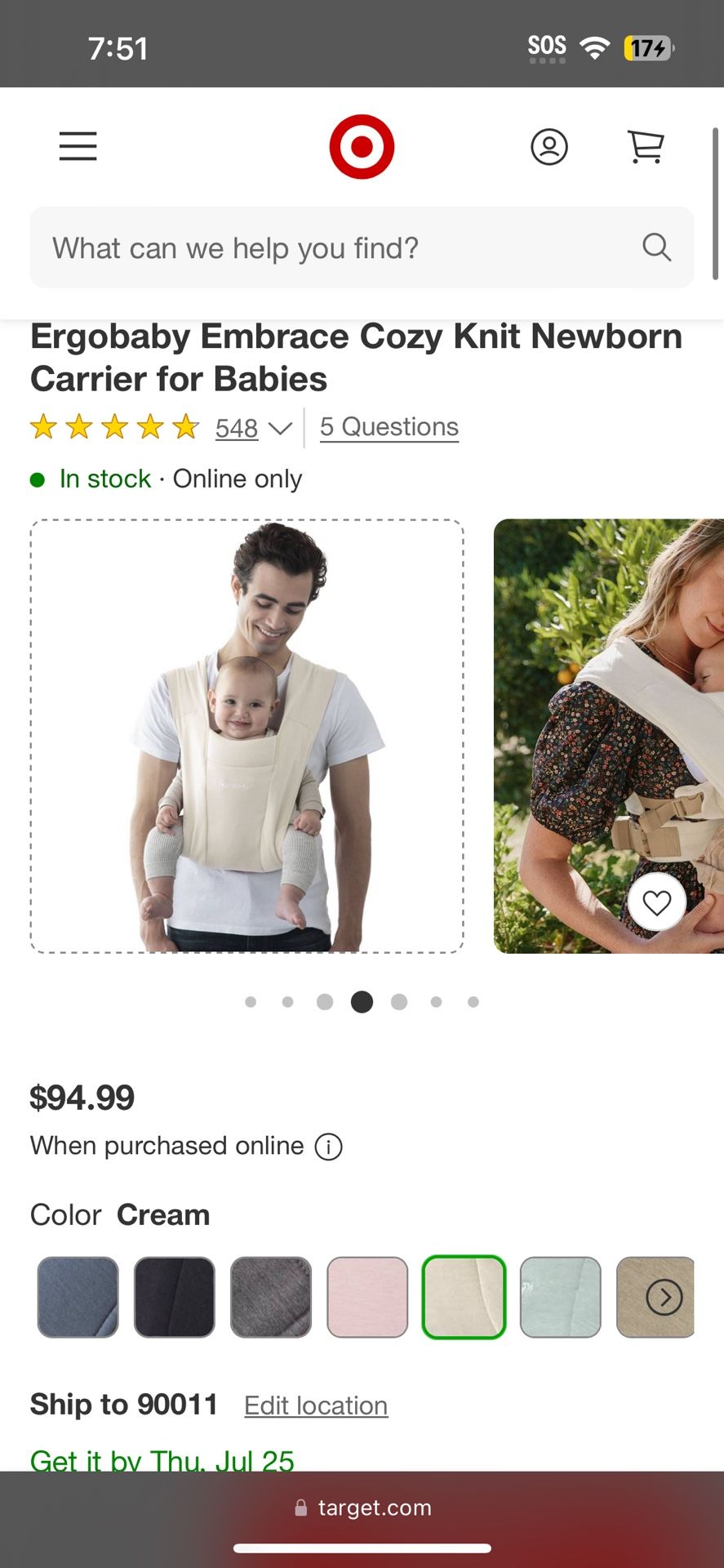 Ergobaby Embrace Carrier 